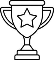 A Minimalist trophy icon with a star symbol vector