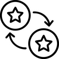 Two coins with arrows between them vector