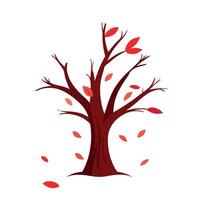 Autumn Winds Strip the Tree of Leaves vector