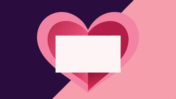A pink and purple background with a heart shape vector
