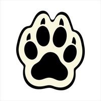 A paw print is shown on a white background vector