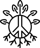 A line style icon of a hope symbol vector