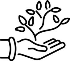 A linear style icon showing hope vector
