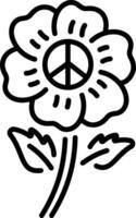 A linear style icon of a flower vector