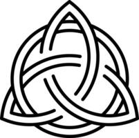 A linear style icon of triquetra symbol vector