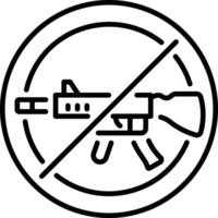 Stop violence icon in linear style vector
