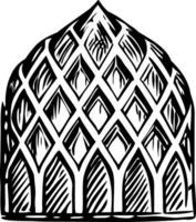 An illustration of a holy place designed in sketchy style vector