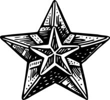 A sketchy style icon of a shining star vector