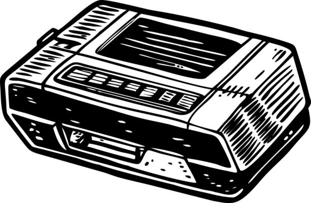 A glyph style icon of handheld game device