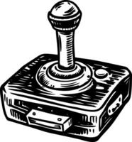 A glyph style icon showing modern game controller vector