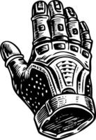 An icon of gaming glove designed in glyph style vector