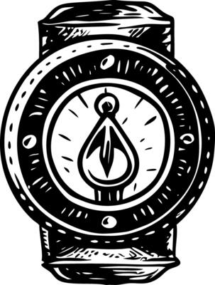 A sketchy style icon showing digital countdown timer