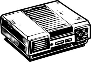 A glyph style icon depicting a game player vector