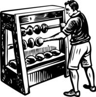 A drawing style icon showing fun indoor game vector