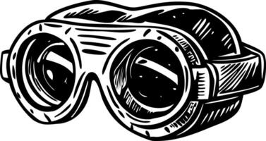 A glyph style icon showing high-tech gaming goggles vector