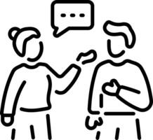 A line style icon of communication vector