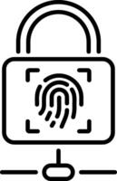 An outline style icon of authentication vector