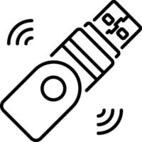 A line style icon of smart usb vector
