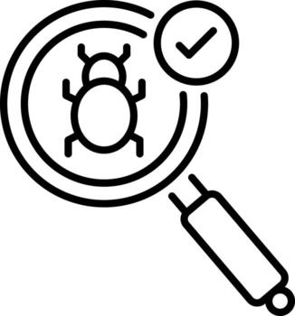 A line style icon of bug fix vector