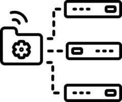 A line style icon of hypervisor vector