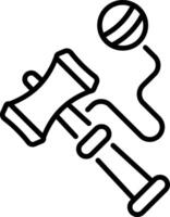 A line style icon of kendama vector