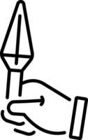 A line style icon of kunai vector