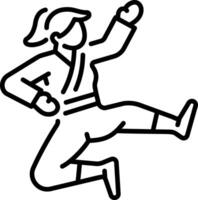 A linear style icon of martial arts vector