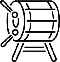 A line style icon of taiko drum vector