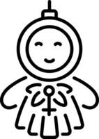 A linear style icon of teru bozu vector