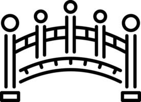 A linear style icon of bridge vector