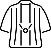 A line style icon of haori vector