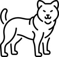 A linear style icon of dog vector