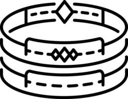 A linear style icon of obi belt vector