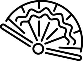 A linear style icon of sensu fan vector