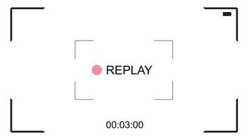 Replay borders animation with text style Isolated on White background video