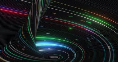 a colorful abstract background with a spiral video