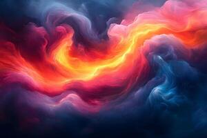 Abstract Fiery Horizon in Cosmic Cloudscape Art for Modern Design photo