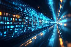 Futuristic Digital Data Stream Background for Technology Design Projects photo