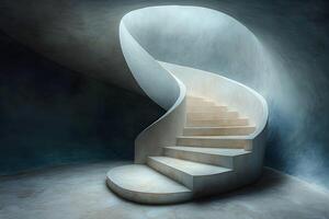 Spiral Staircase in Modern Architecture - Elegant Design for Home Interiors photo