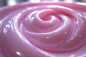Mesmerizing Swirl of Shimmering Pink Gloss - Perfect for Design and Art Concepts photo