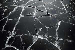 Cracked Ice Surface Texture for Winter Design and Abstract Art Concepts photo