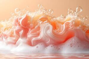 Abstract Dreamy Foam and Bubbles in Soft Pastel Tones for Design and Print photo