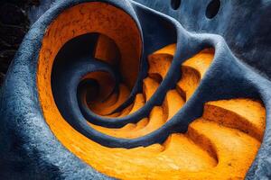 Spiral Abstract Staircase Design for Modern Architecture and Art Displays photo