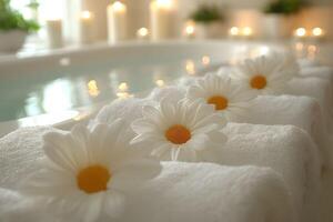 Relaxation and Wellness Spa Towels and Candles for Serenity photo