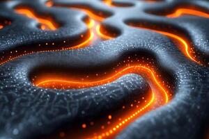 Abstract Futuristic Neon Circuit Design for Technology and Digital Art photo