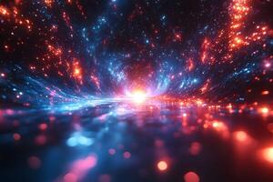 Cosmic Energy Flow Futuristic Sci-Fi Space Vortex for Digital Design photo