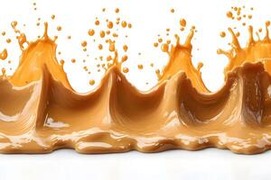 Dynamic Caramel Splash for Food Advertising and Design Projects photo