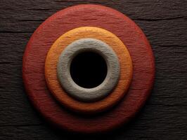 Abstract concentric circles with a textured surface photo