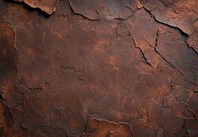 Abstract dark brown stone texture background with cracks photo