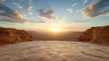 Sunrise over the desert at canyonlands national park, utah, usa photo